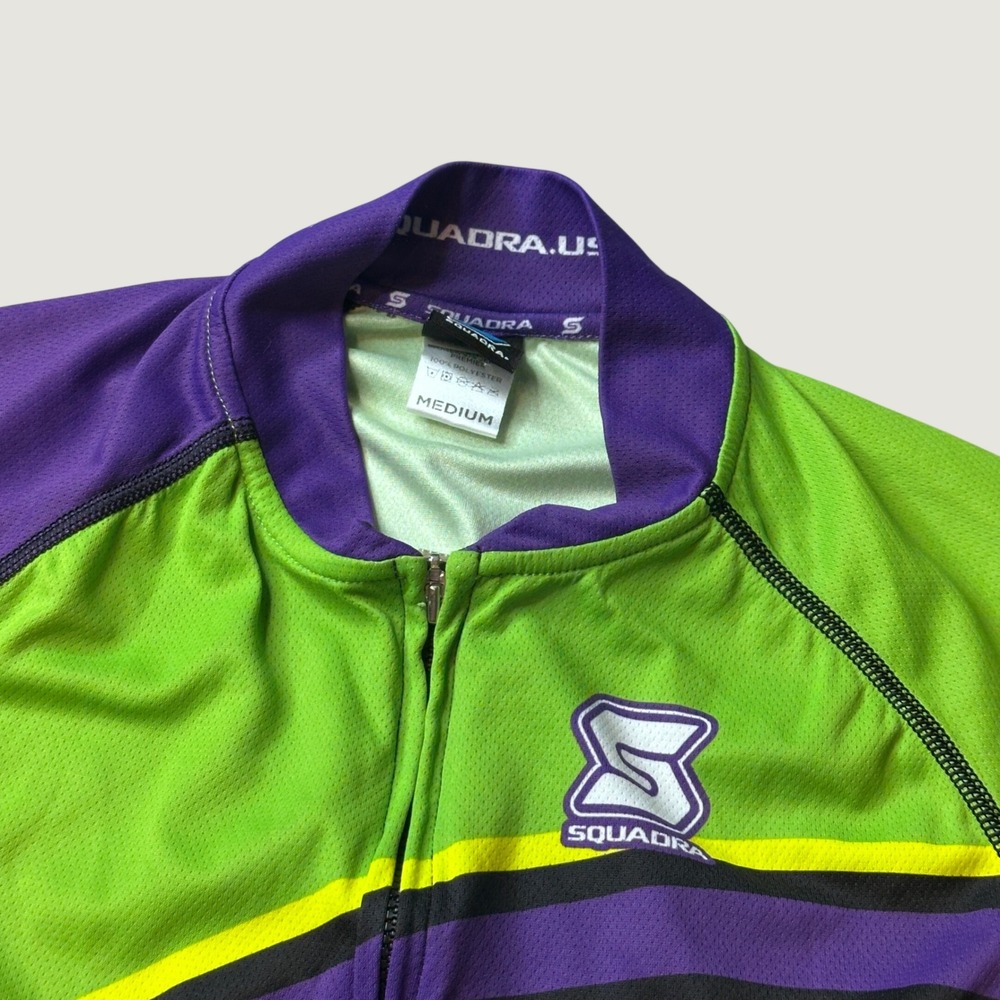 Squadra Cycling Jersey Women Medium Premier 1346 Green Purple Cadence Cyclery